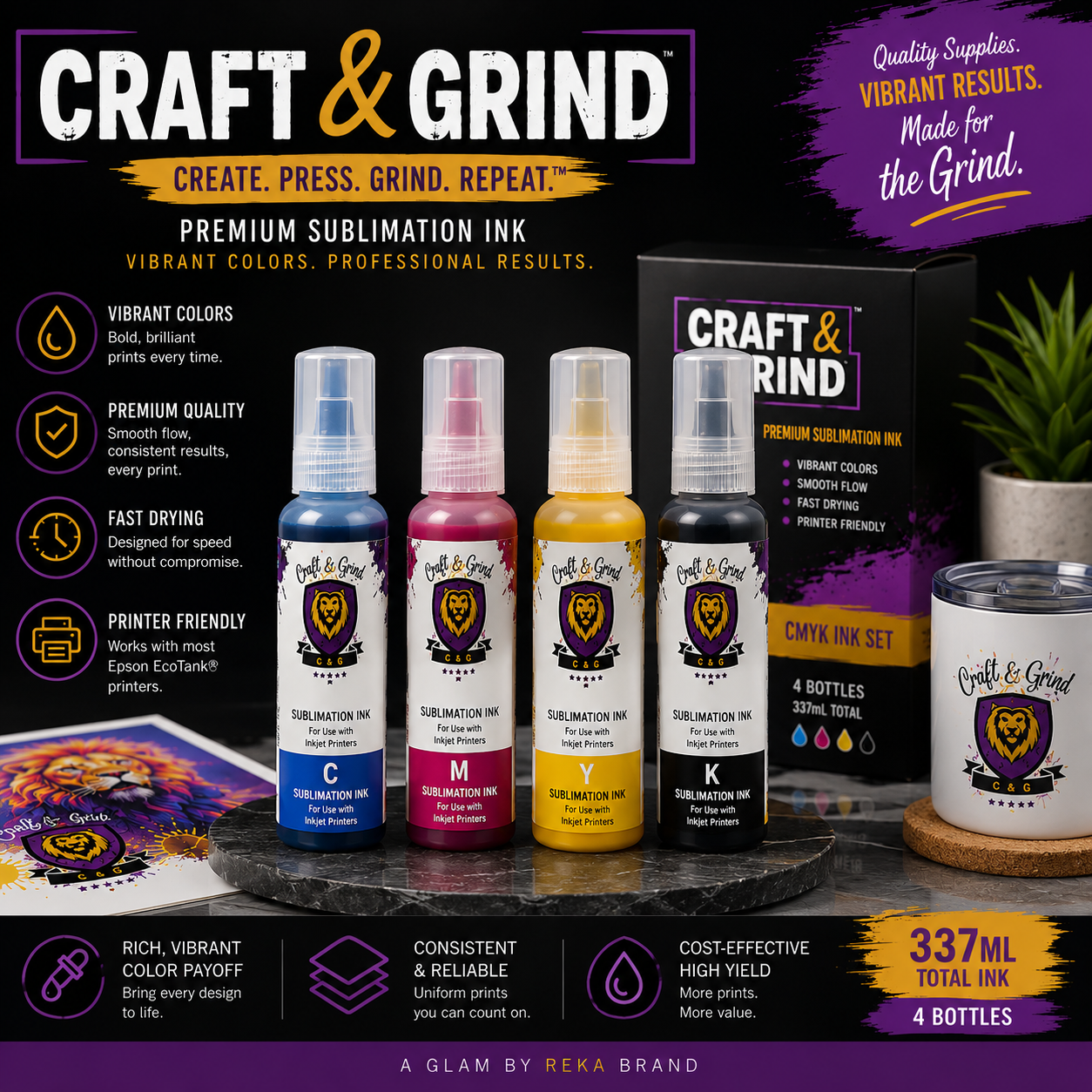 Craft & Grind Premium Sublimation Ink