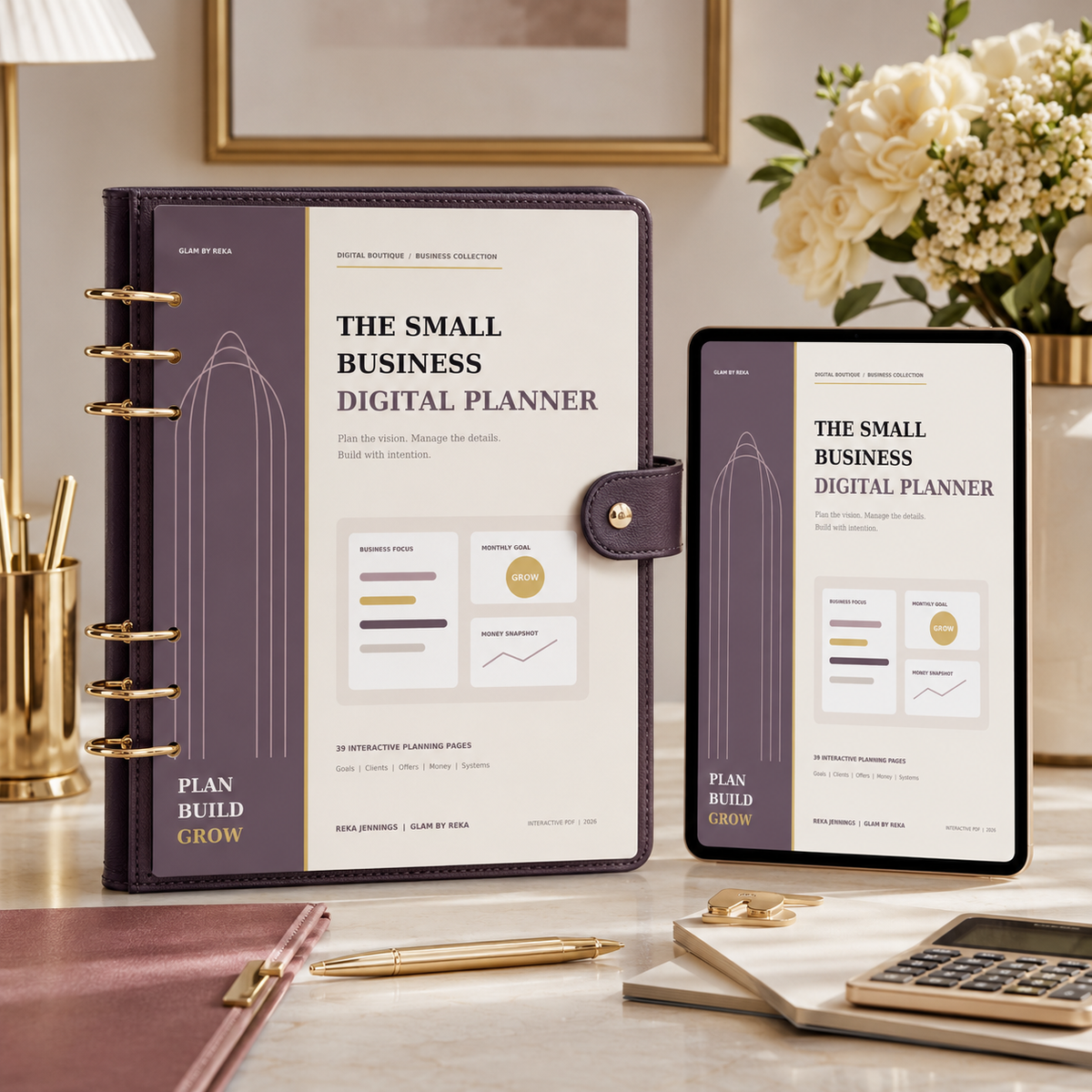 Small Business Digital Planner – Fillable Workbook PDF