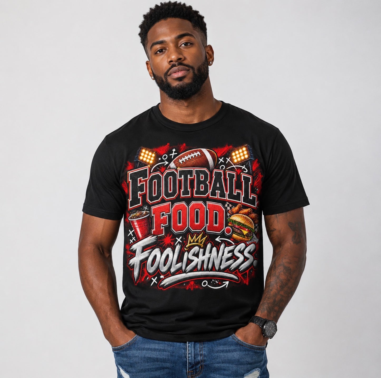 Sundays Are for Football & Foolishness PNG | Funny Game Day Sublimation Design