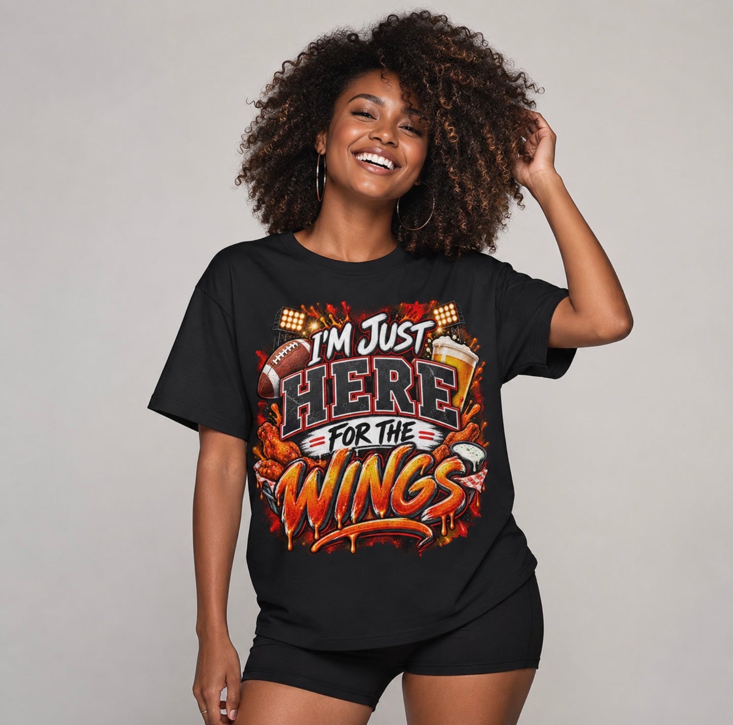 I’m Just Here for the Wings PNG | Funny Football Tailgate Sublimation Design
