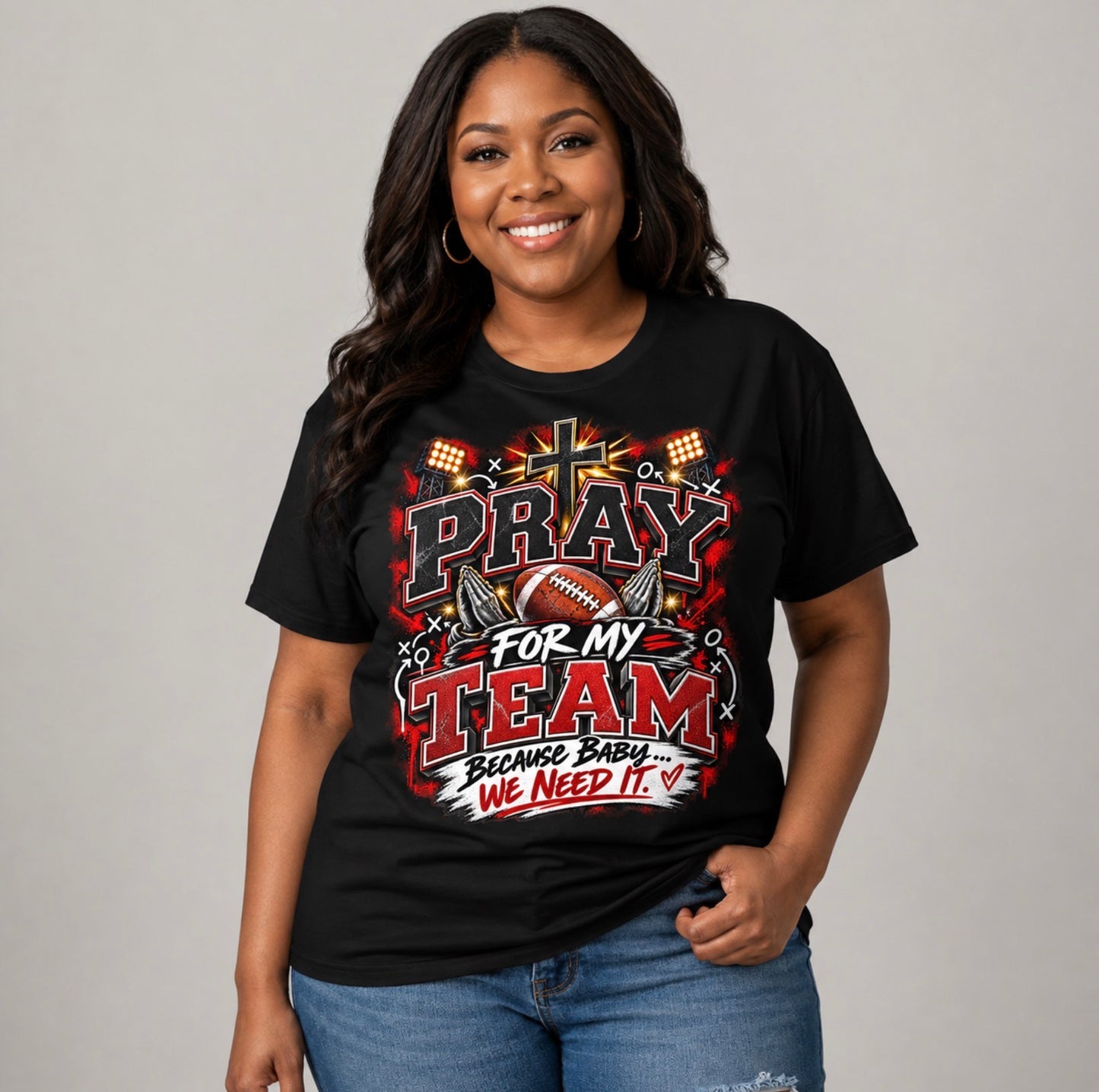 Pray for My Team PNG | Funny Football Faith Sublimation Design | DTF Download
