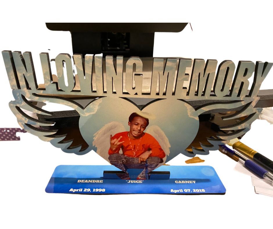 In Loving Memory Photo with Stand